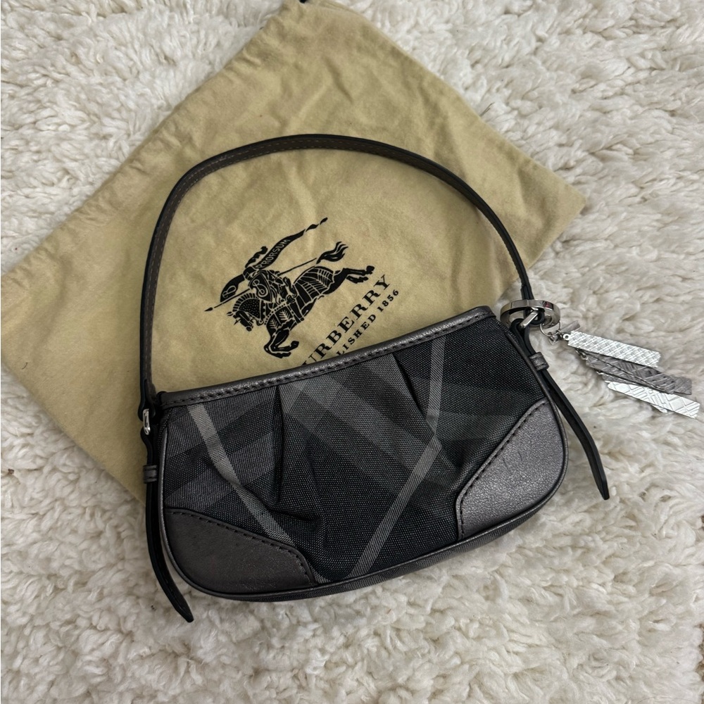 Burberry Black and Gray Shoulder Bag